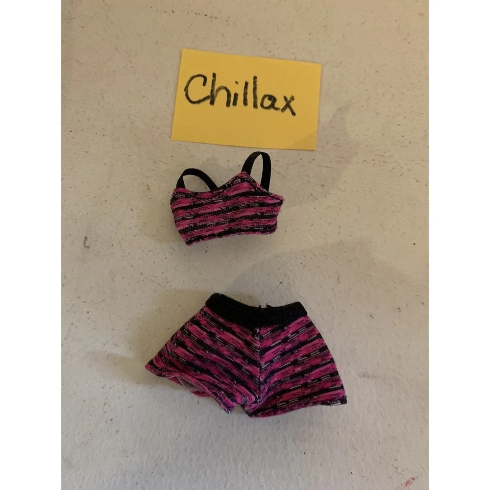 Lol OMG Doll Chillax Accessory Purple Black Shorts Tank Top Shirt Outfit